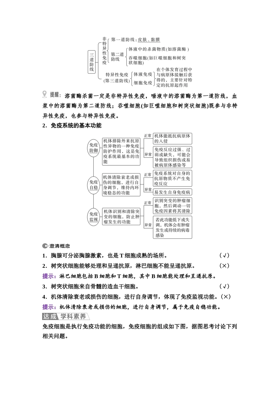 2026版《课堂新坐标》高三生物学一轮复习江苏专版51选择性必修1第七单元第38讲免疫调节.docx_第3页
