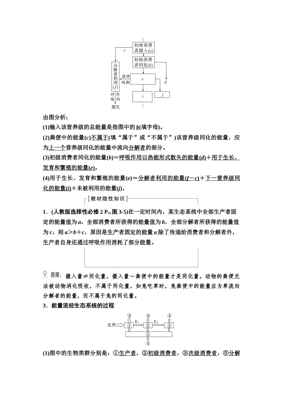 2026版《课堂新坐标》高三生物学一轮复习江苏专版62选择性必修2第八单元第48讲生态系统的能量流动.docx_第2页