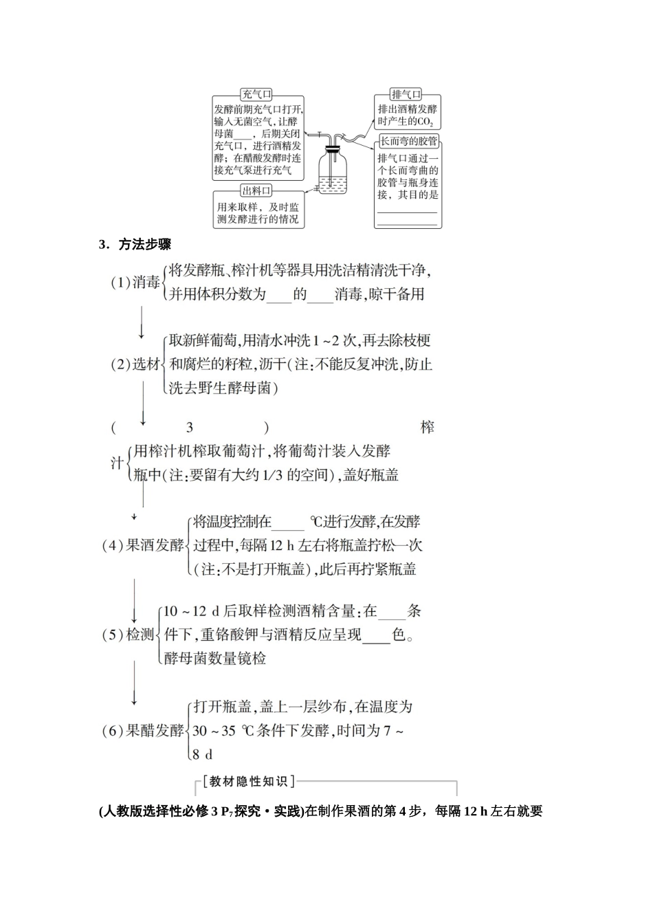 2026版《课堂新坐标》高三生物学一轮复习江苏专版66选择性必修3第九单元第51讲传统发酵技术的应用和发酵工程(1).docx_第3页