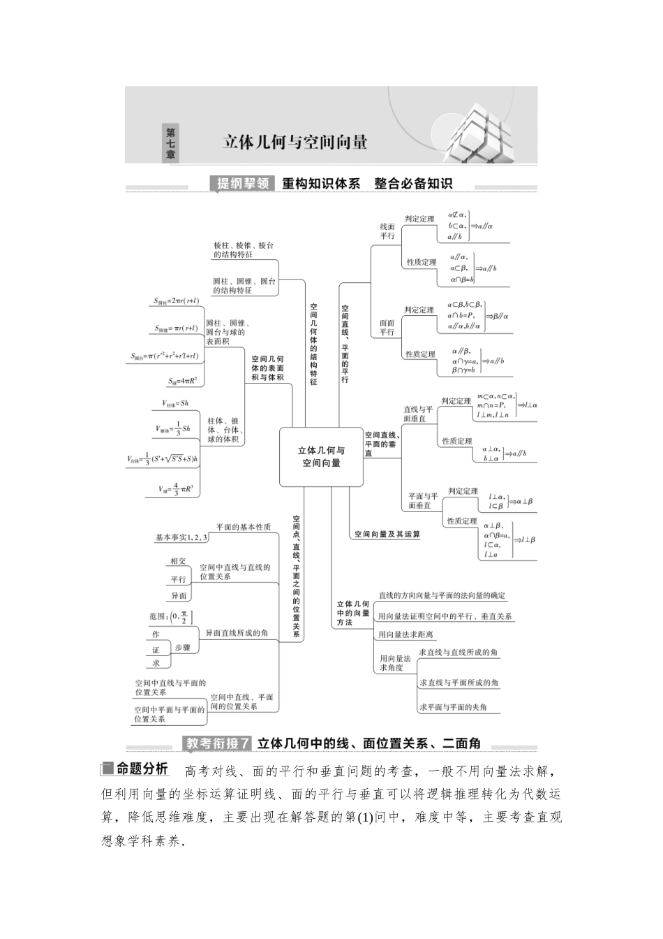2026版《课堂新坐标》高三数学一轮复习基础版54第七章第1课时基本立体图形、简单几何体的表面积与体积.docx_第1页