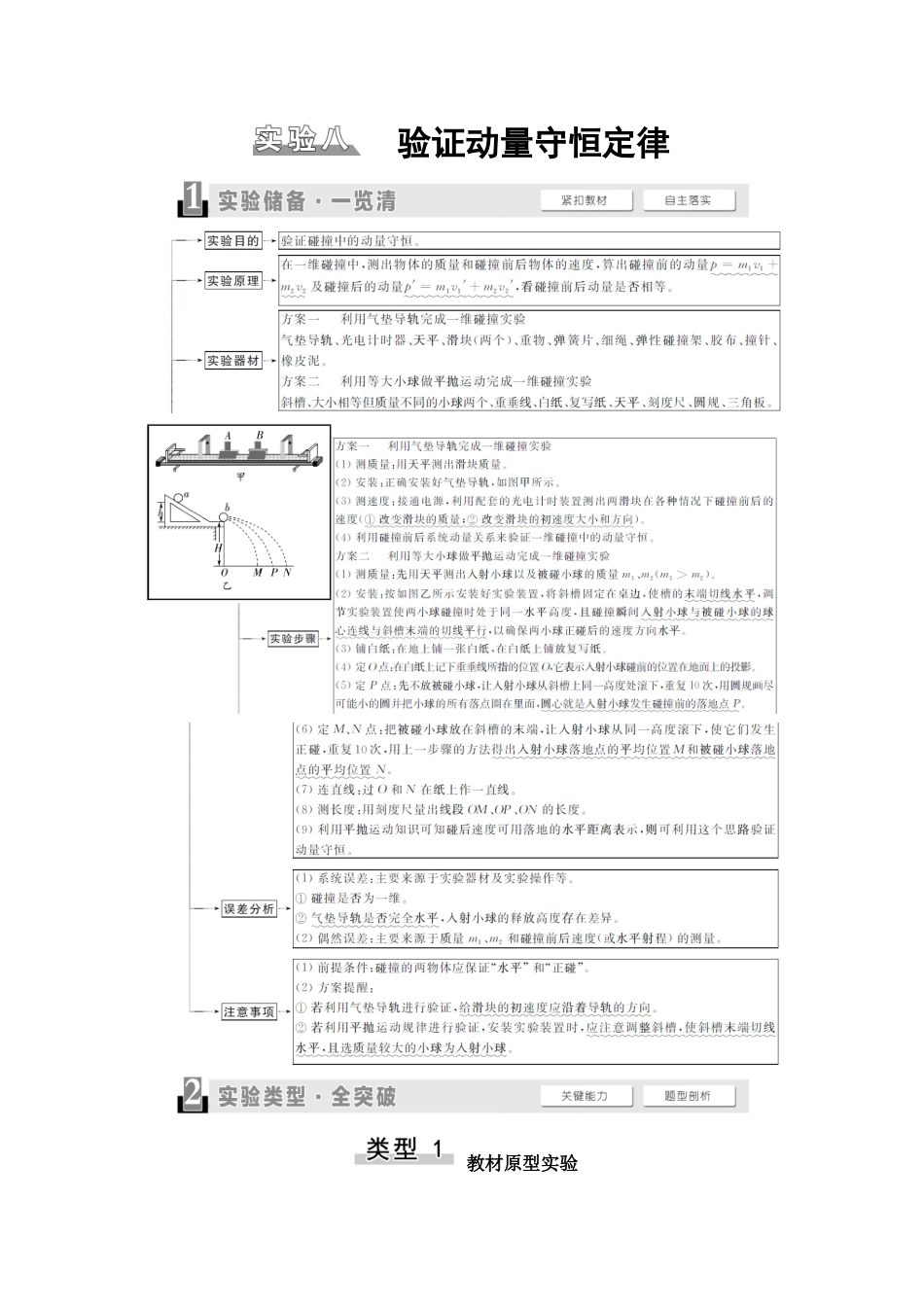 2026版《课堂新坐标》高三物理一轮复习广东专版36第六章实验八验证动量守恒定律(1).docx_第1页