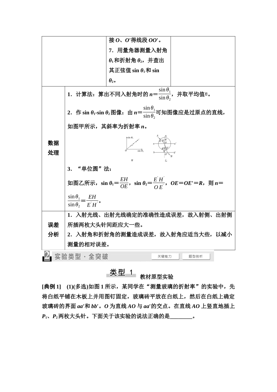 2026版《课堂新坐标》高三物理一轮复习通用版81第十三章实验探究课十七测量玻璃的折射率.docx_第2页