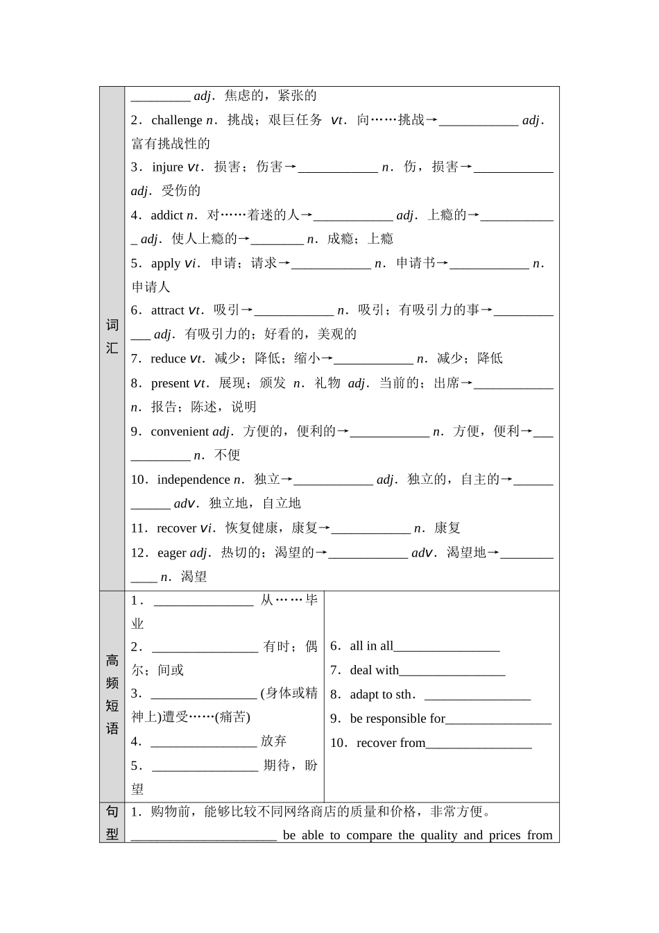 2026版《课堂新坐标》高三英语一轮复习北师大版01必修第一册UNIT1LIFECHOICES.docx_第2页