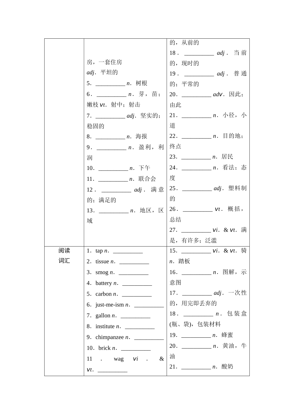 2026版《课堂新坐标》高三英语一轮复习北师大版08第一部分必修第三册UNIT8GREENLIVING(1).docx_第2页