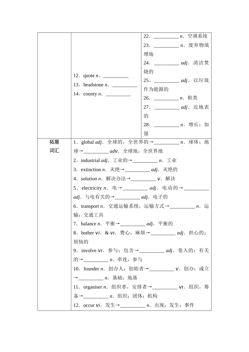 2026版《课堂新坐标》高三英语一轮复习北师大版08第一部分必修第三册UNIT8GREENLIVING(1).docx_第3页
