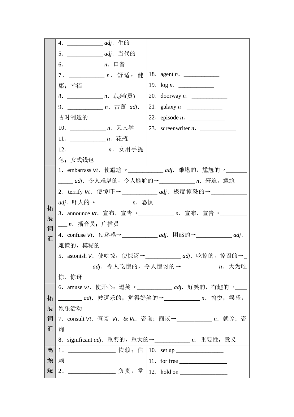 2026版《课堂新坐标》高三英语一轮复习北师大版13选择性必修第二册UNIT4HUMOUR.docx_第2页
