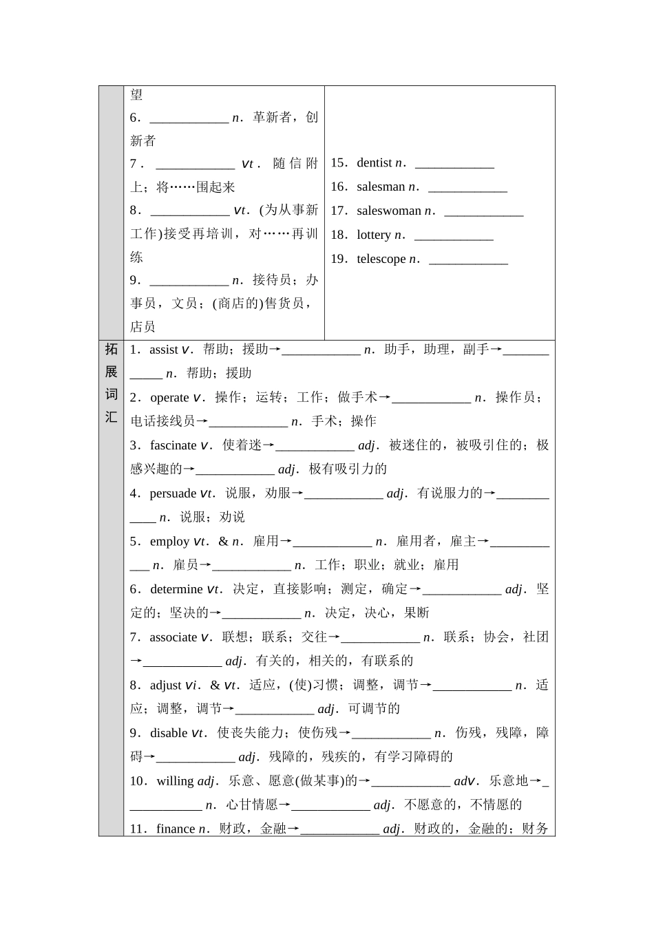 2026版《课堂新坐标》高三英语一轮复习北师大版16选择性必修第三册UNIT7CAREERS.docx_第2页