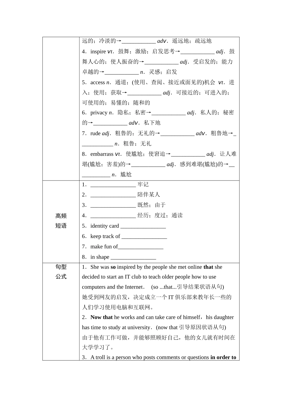 2026版《课堂新坐标》高三英语一轮复习人教版09第一部分必修第二册UNIT3THEINTERNET.docx_第3页