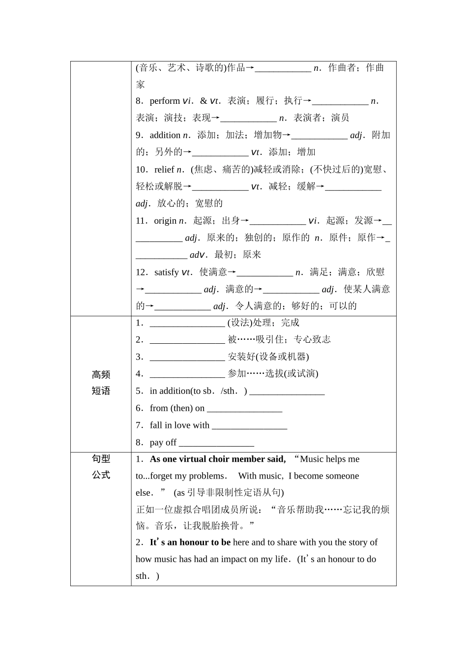 2026版《课堂新坐标》高三英语一轮复习人教版11第一部分必修第二册UNIT5MUSIC.docx_第3页