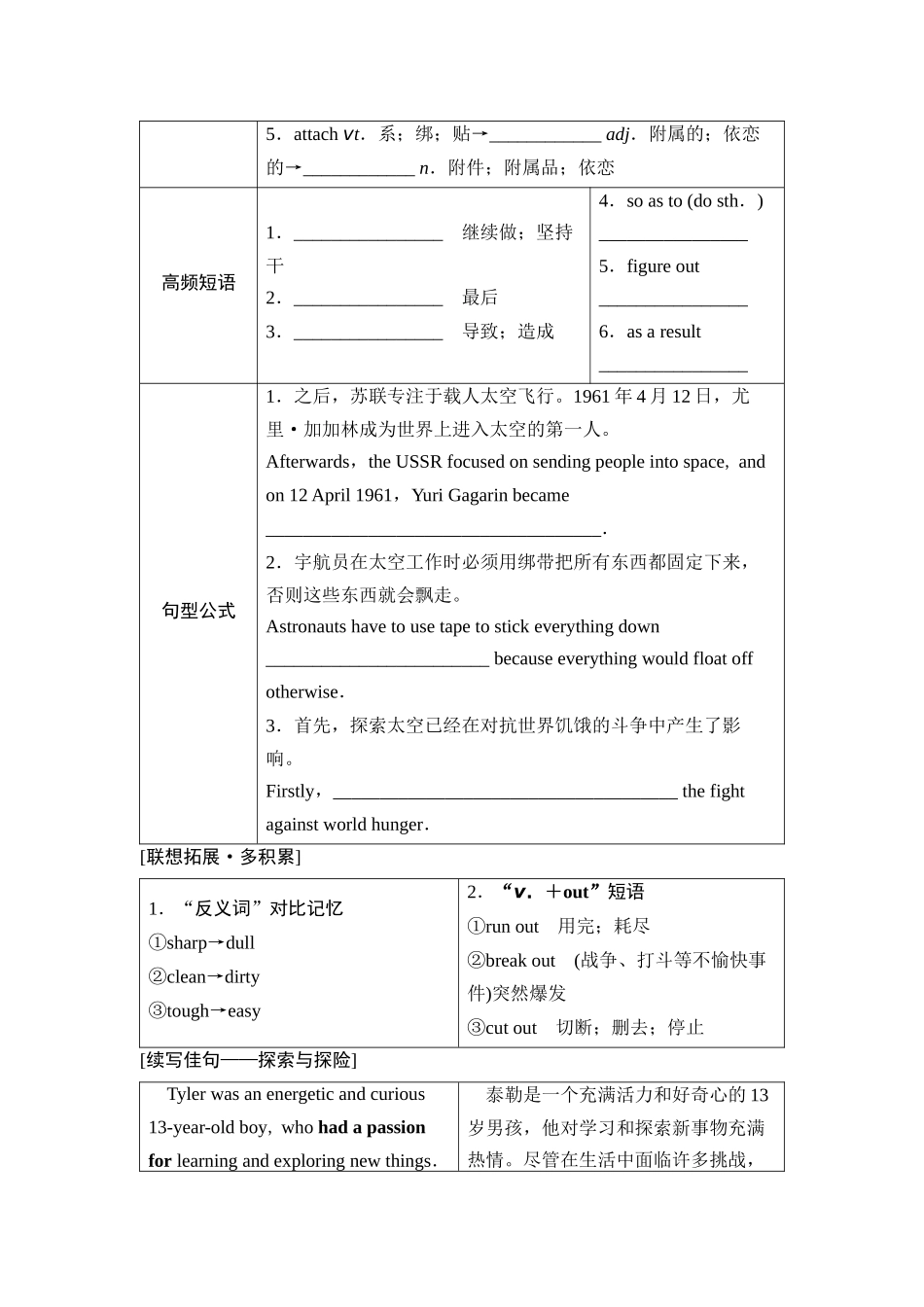 2026版《课堂新坐标》高三英语一轮复习人教版15必修第三册UNIT4SPACEEXPLORATION.docx_第2页