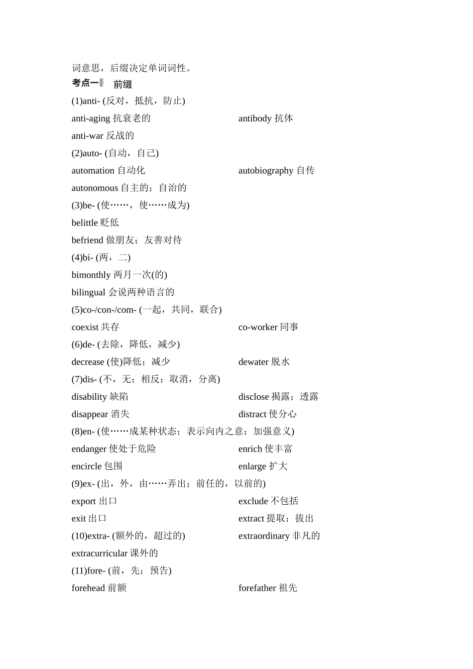 2026版《课堂新坐标》高三英语一轮复习人教版37第二部分奠基篇第1讲构词法(1).docx_第2页