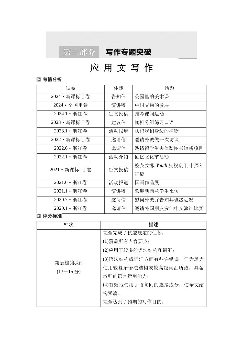 2026版《课堂新坐标》高三英语一轮复习人教版51第三部分应用文写作类型一第1讲求助信&建议信(1).docx_第1页