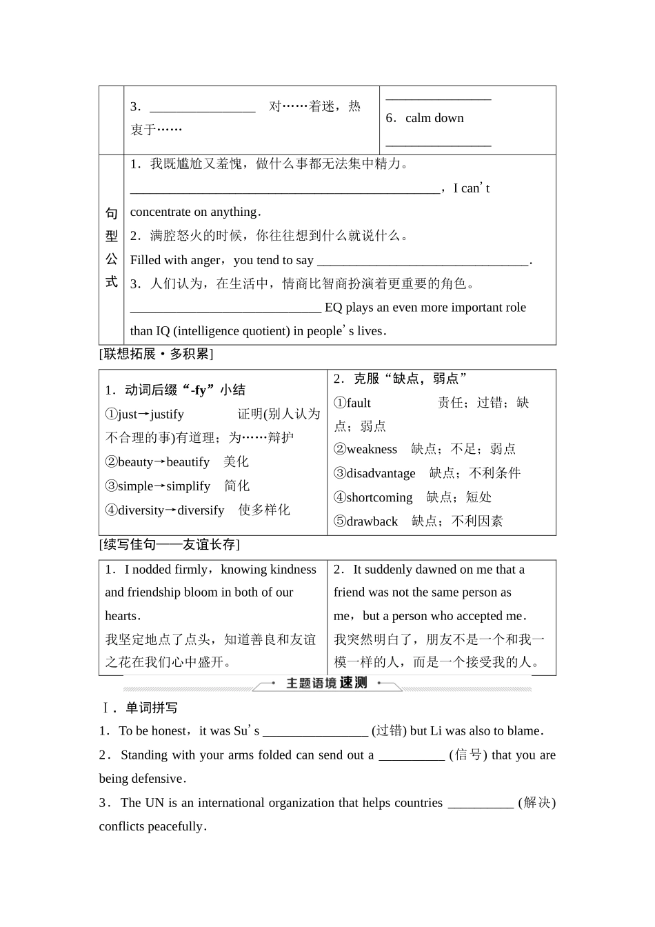 2026版《课堂新坐标》高三英语一轮复习外研社版13必修第三册Unit1Knowingme,knowingyou.docx_第2页