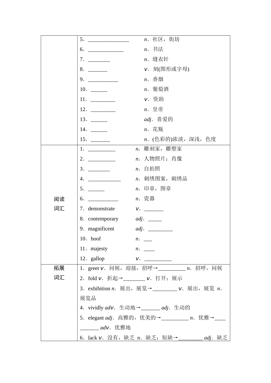 2026版《课堂新坐标》高三英语一轮复习外研社版16第一部分必修第三册Unit4Amazingart(1).docx_第2页
