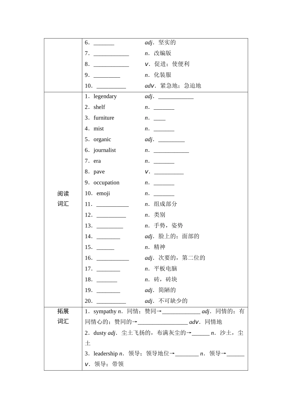 2026版《课堂新坐标》高三英语一轮复习外研社版27第一部分选择性必修第二册Unit3Timeschange!(1).docx_第2页