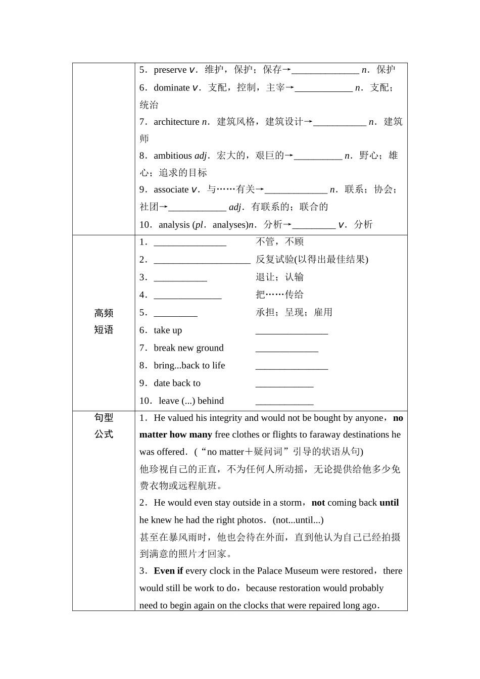 2026版《课堂新坐标》高三英语一轮复习外研社版32第一部分选择性必修第三册Unit2Alife'swork(1).docx_第3页
