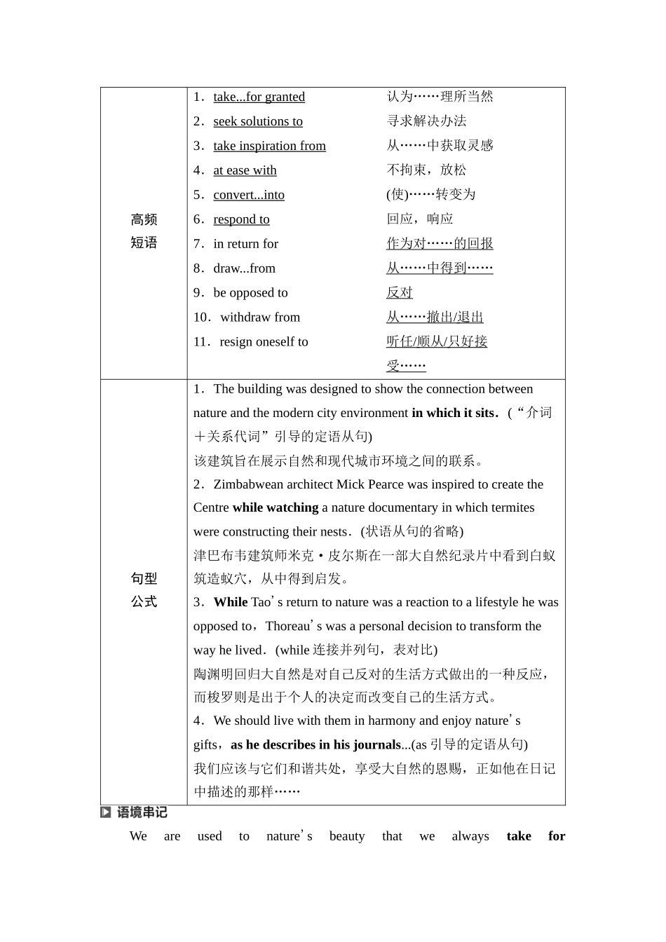 2026版《课堂新坐标》高三英语一轮复习外研社版35第一部分选择性必修第三册Unit5Learningfromnature.docx_第3页