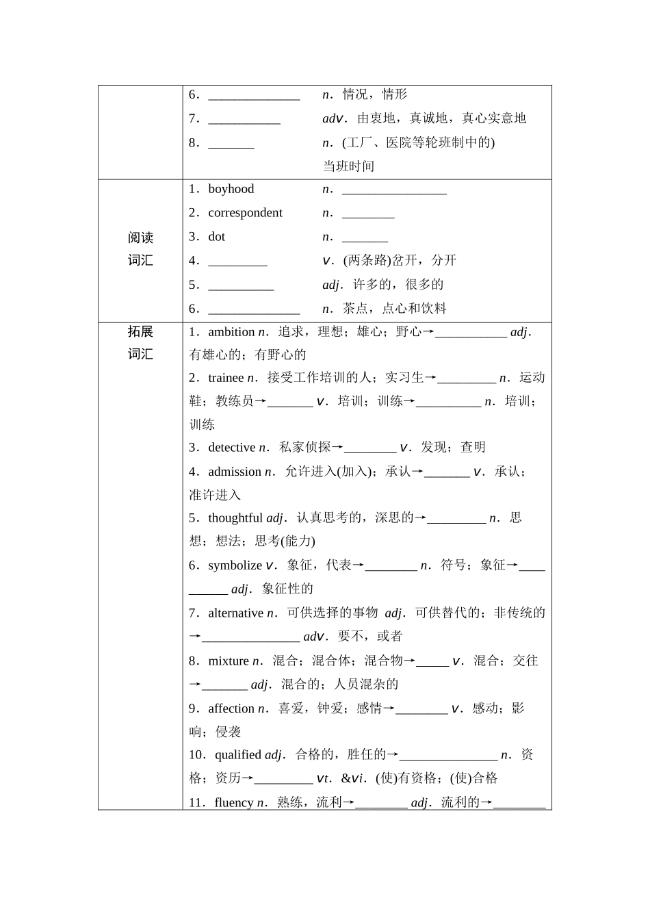 2026版《课堂新坐标》高三英语一轮复习外研社版37第一部分选择性必修第四册Unit1Lookingforwards(1).docx_第2页