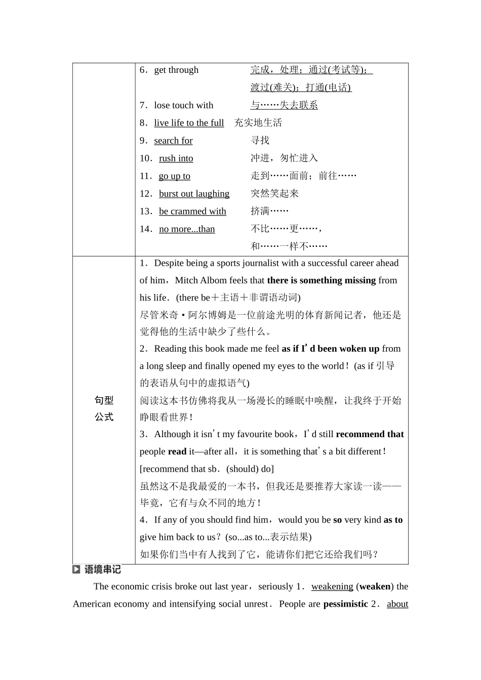2026版《课堂新坐标》高三英语一轮复习外研社版38第一部分选择性必修第四册Unit2Lessonsinlife.docx_第3页