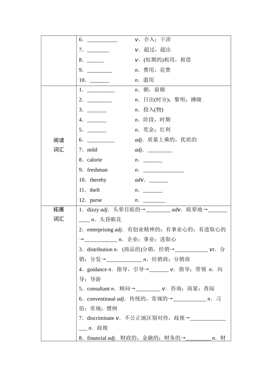 2026版《课堂新坐标》高三英语一轮复习外研社版40第一部分选择性必修第四册Unit4Everydayeconomics(1).docx_第2页