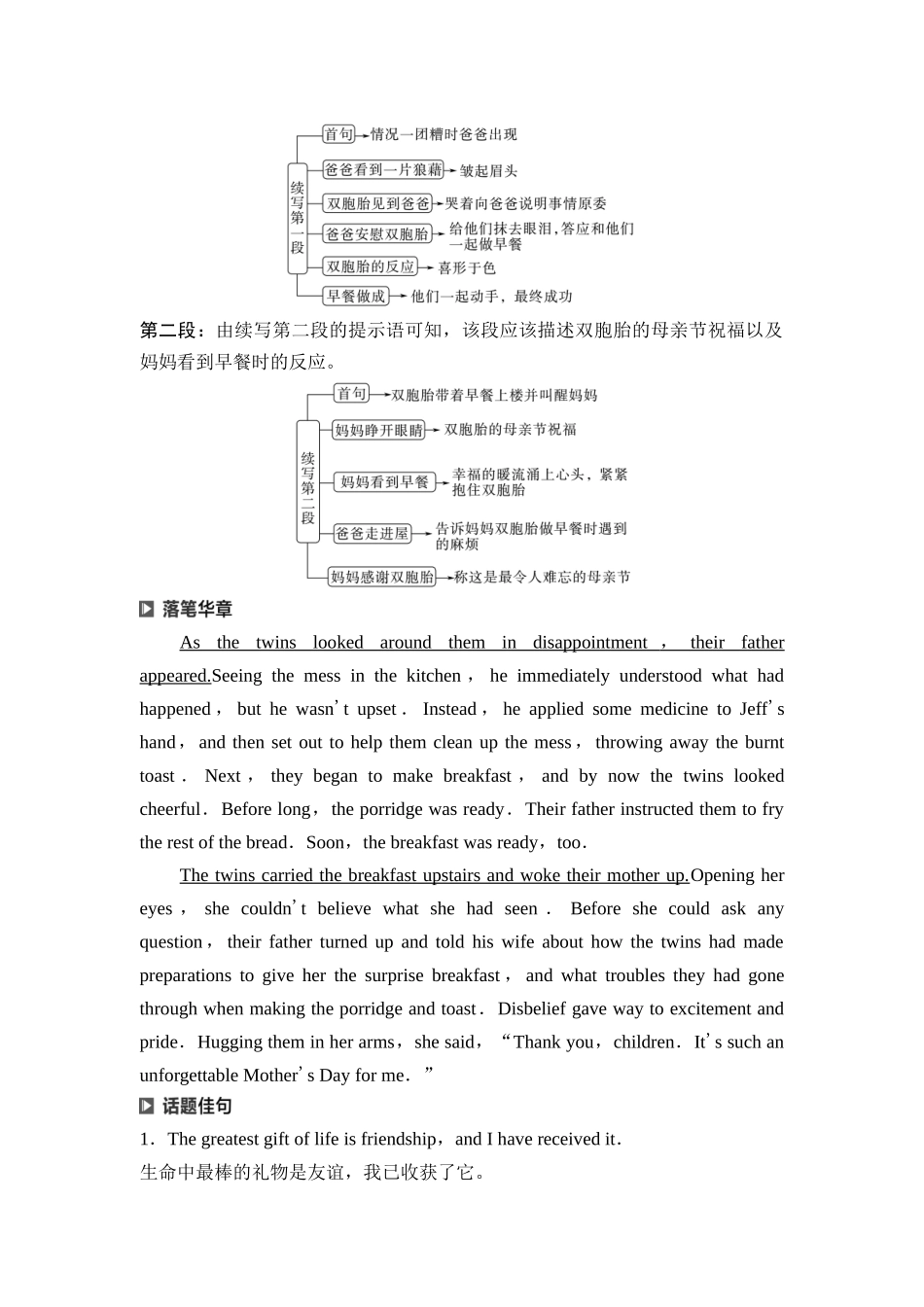 2026版《课堂新坐标》高三英语一轮复习外研社版67第三部分读后续写第二节第4讲续写热点话题亲情友情.docx_第3页