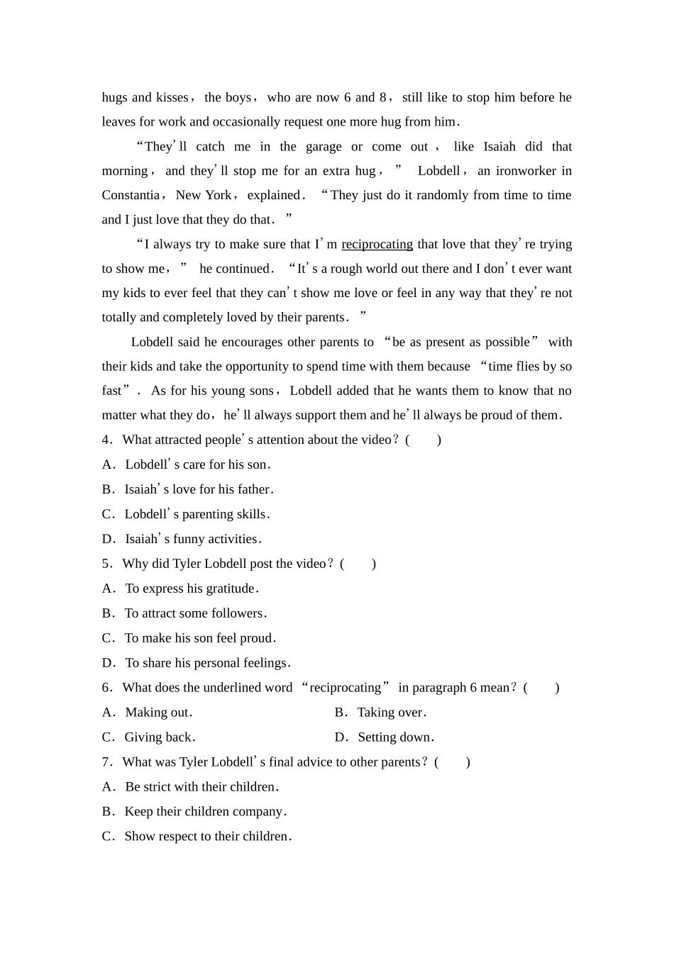 2026版《课堂新坐标》高三英语一轮复习外研社版课时数智作业3.docx_第3页