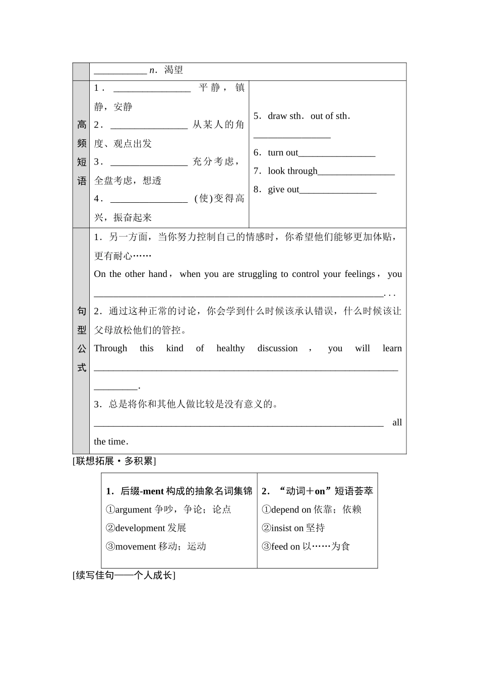 2026版《课堂新坐标》高三英语一轮复习译林版02必修第一册UNIT2Let&#39;stalkteens.docx_第2页