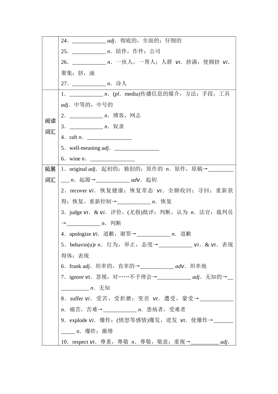 2026版《课堂新坐标》高三英语一轮复习译林版03第一部分必修第一册UNIT3Gettingalongwithothers(1).docx_第2页