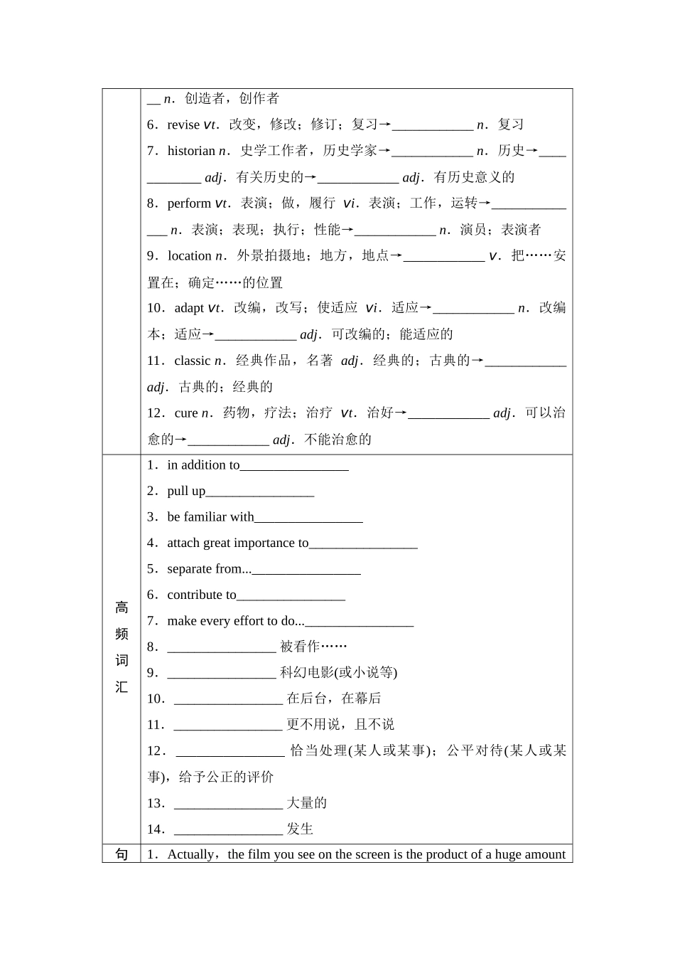 2026版《课堂新坐标》高三英语一轮复习译林版05第一部分必修第二册UNIT1Lights,camera,action!(1).docx_第3页