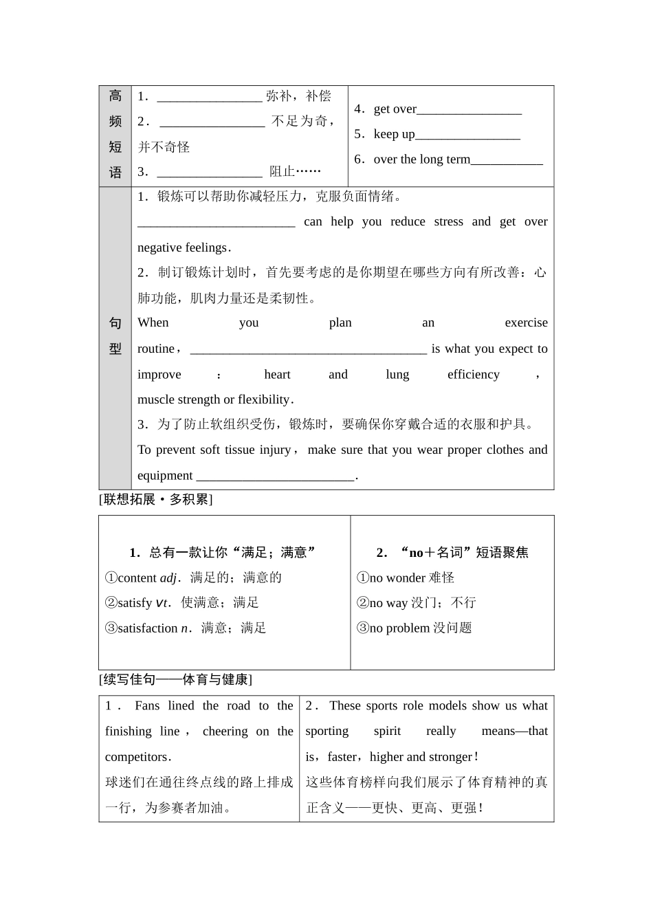 2026版《课堂新坐标》高三英语一轮复习译林版06必修第二册UNIT2Besporty,behealthy.docx_第2页