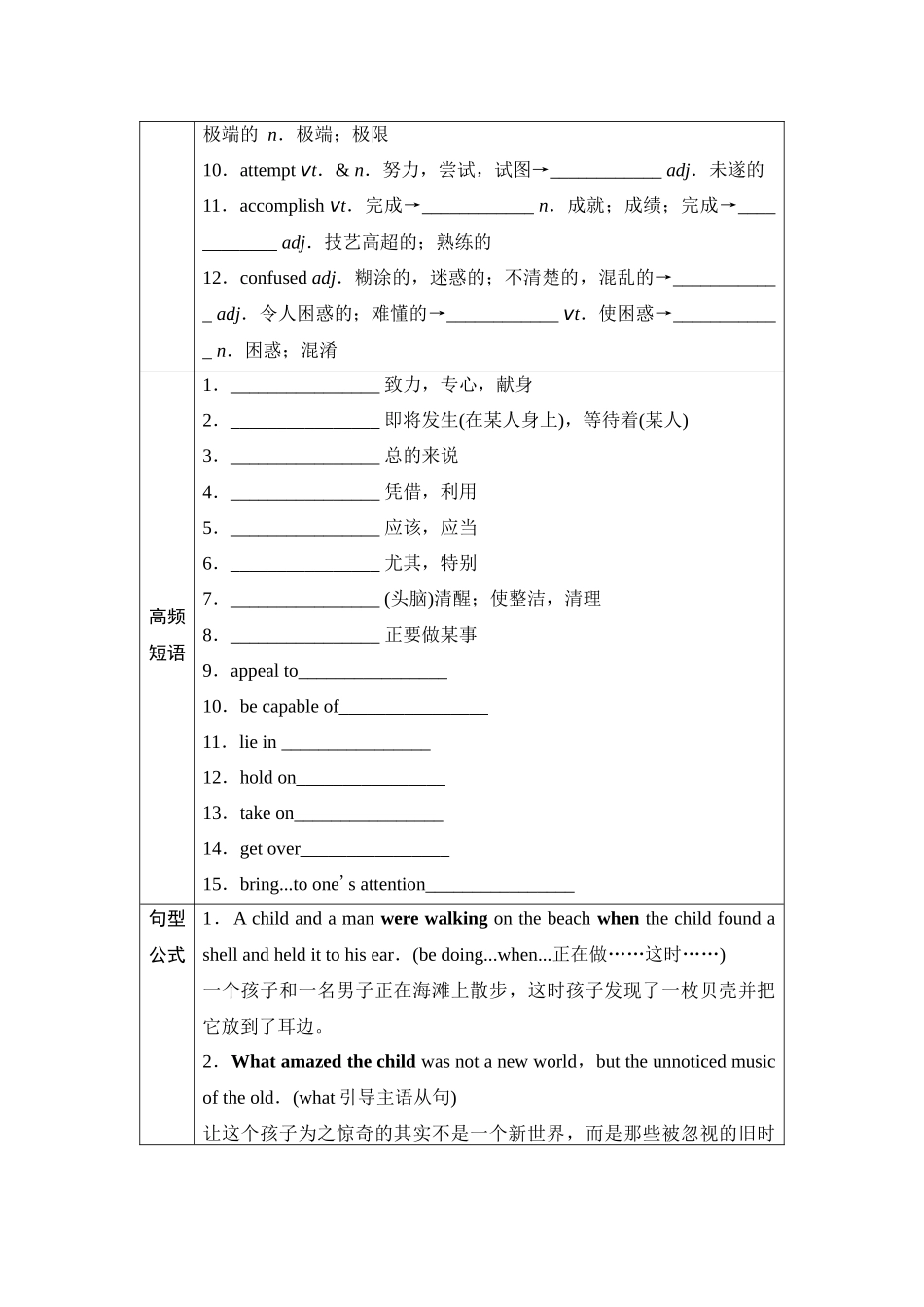 2026版《课堂新坐标》高三英语一轮复习译林版08第一部分必修第二册UNIT4Exploringliterature(1).docx_第3页
