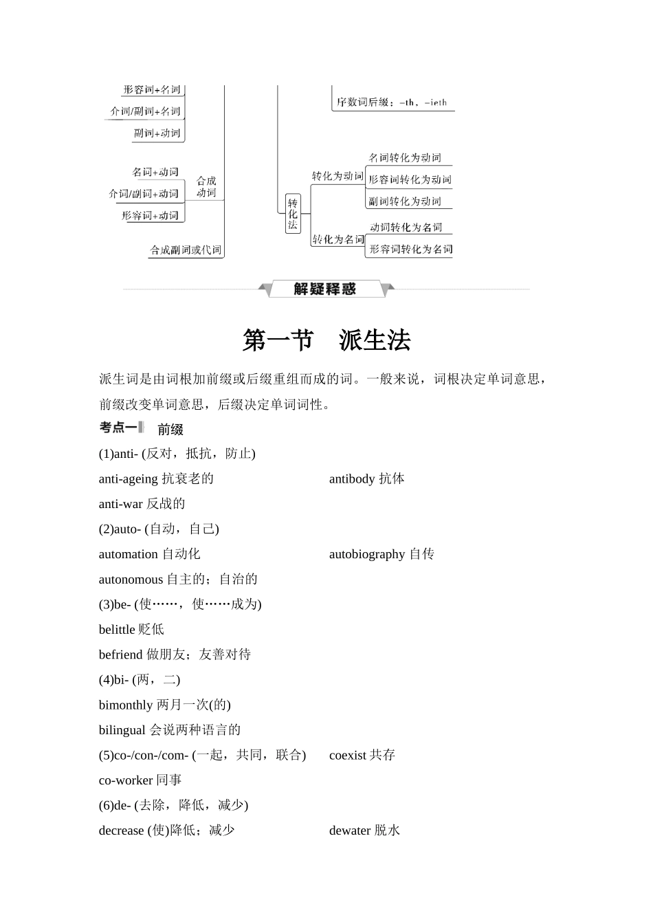 2026版《课堂新坐标》高三英语一轮复习译林版29第二部分奠基篇第1讲构词法.docx_第2页