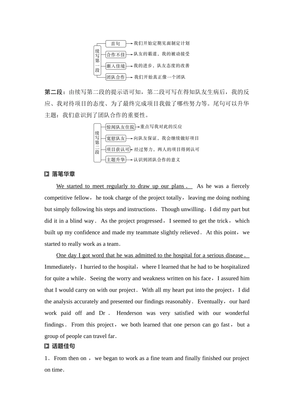 2026版《课堂新坐标》高三英语一轮复习译林版55第三部分读后续写第二节第3讲续写热点话题团队合作.docx_第3页