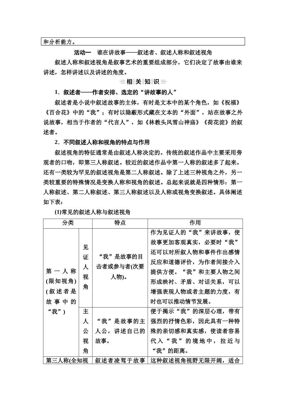 2026版《课堂新坐标》高三语文一轮复习（教考衔接）31板块三专题一学案42“谁在讲故事”与“怎样讲故事”.docx_第2页