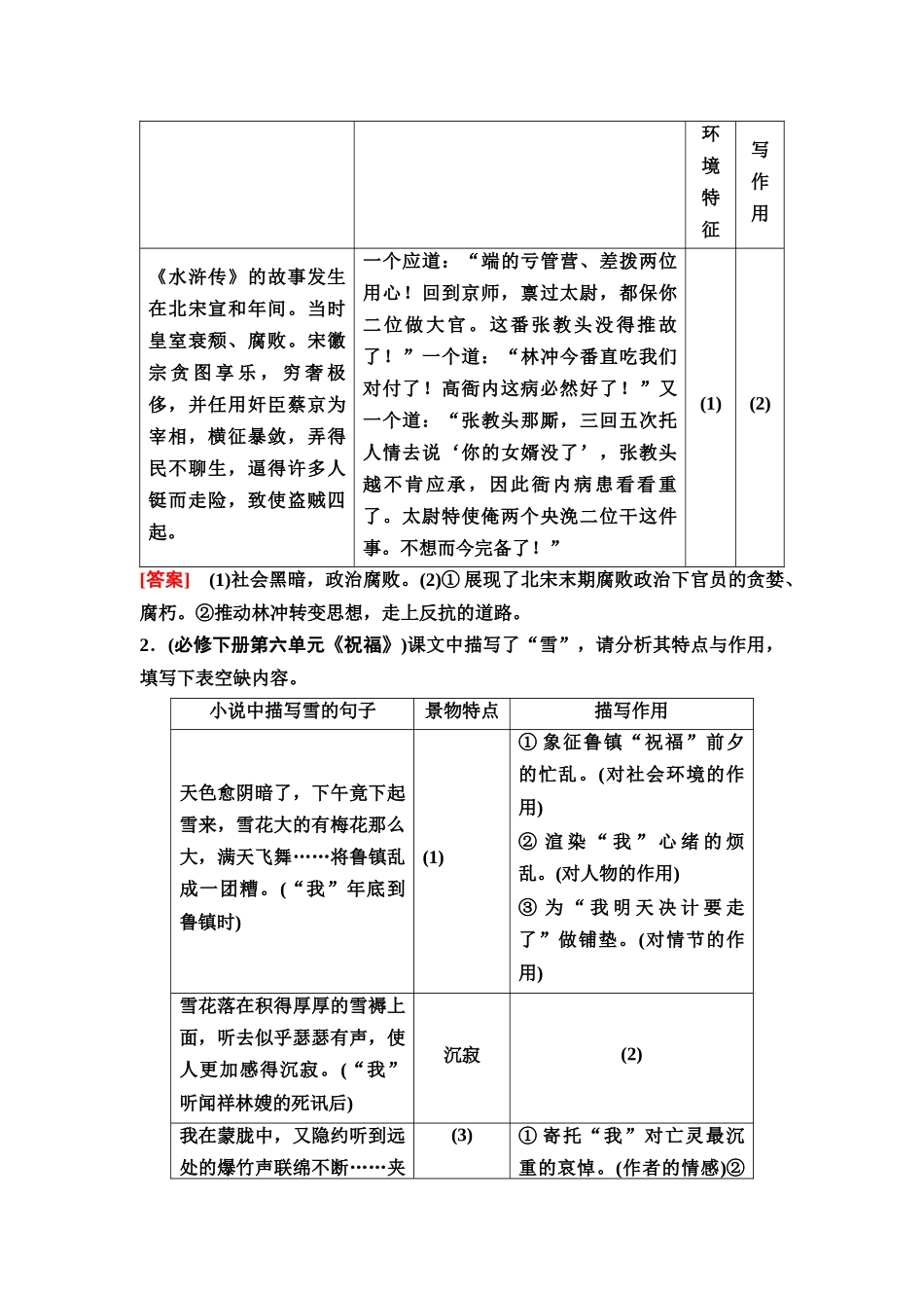 2026版《课堂新坐标》高三语文一轮复习（教考衔接）52板块三专题一学案47环境描写的作用与隐喻性.docx_第3页