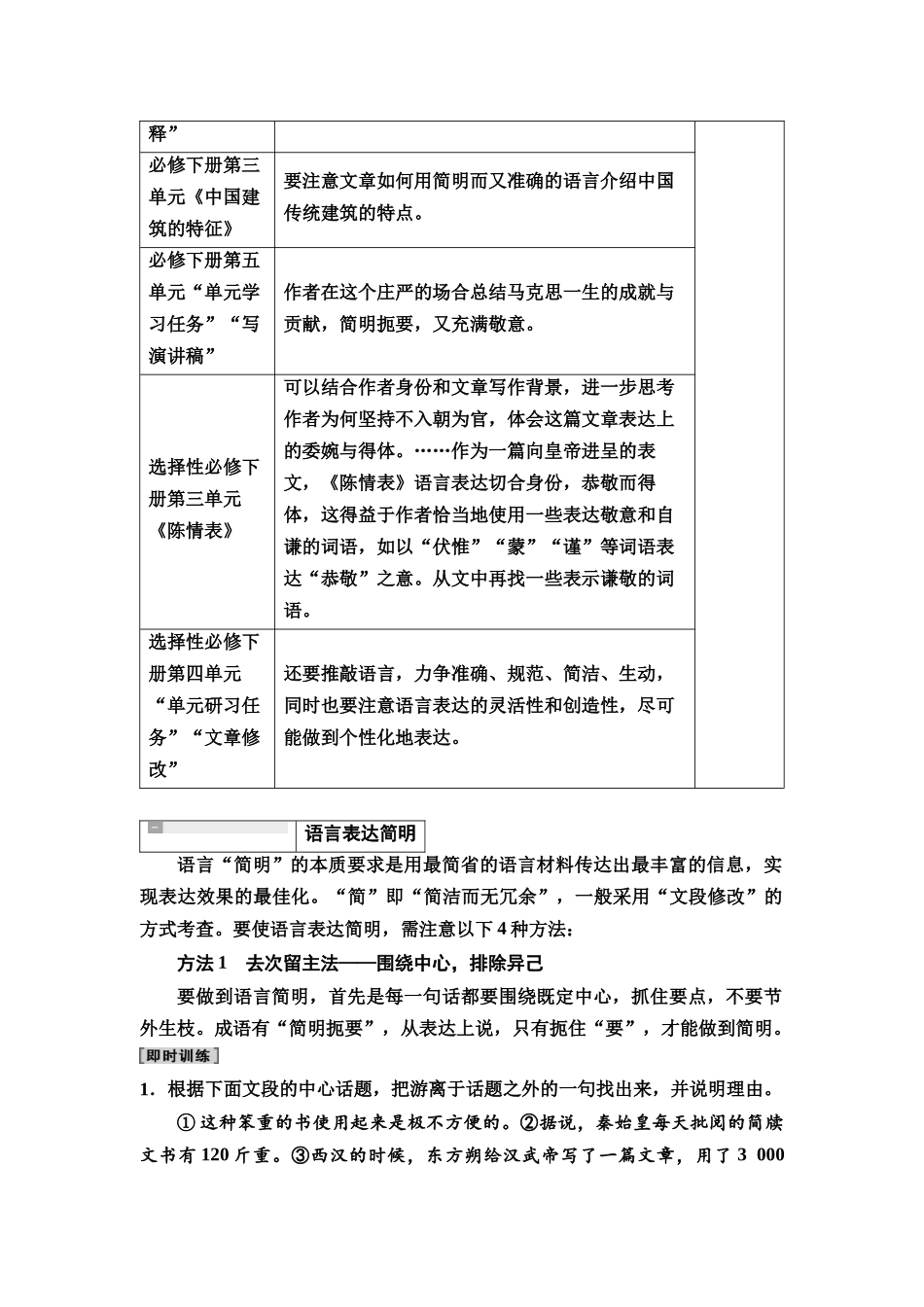 2026版《课堂新坐标》高三语文一轮复习（教考衔接）80板块四学案69语言表达的简明、得体、准确、鲜明、生动.docx_第2页