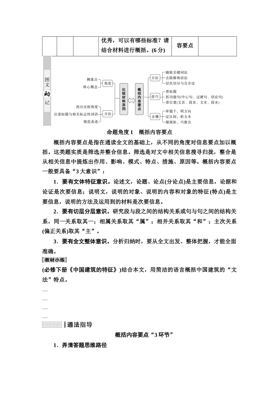 2026版《课堂新坐标》高三语文一轮复习（通用版）06板块一考题研析任务突破一第5讲定位细微差别，精研要点概括与比较异同题(1).docx_第2页