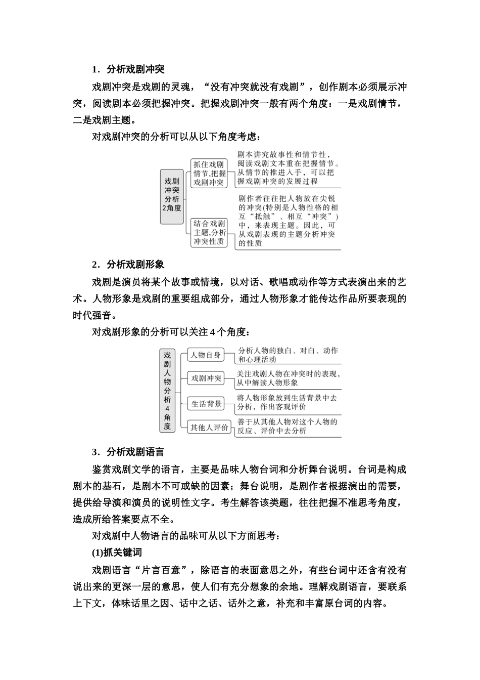 2026版《课堂新坐标》高三语文一轮复习（通用版）29板块二专题二考题研析任务突破二微专题4戏剧的文体知识和特色考法(1).docx_第2页