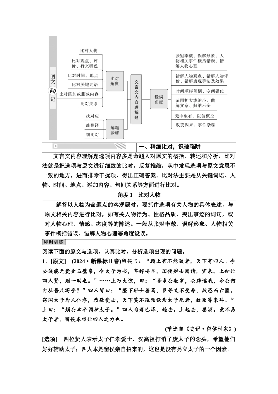 2026版《课堂新坐标》高三语文一轮复习（通用版）37板块三专题一考题研析任务突破二第3讲据文提取比对，审答文言文内容理解题.docx_第2页
