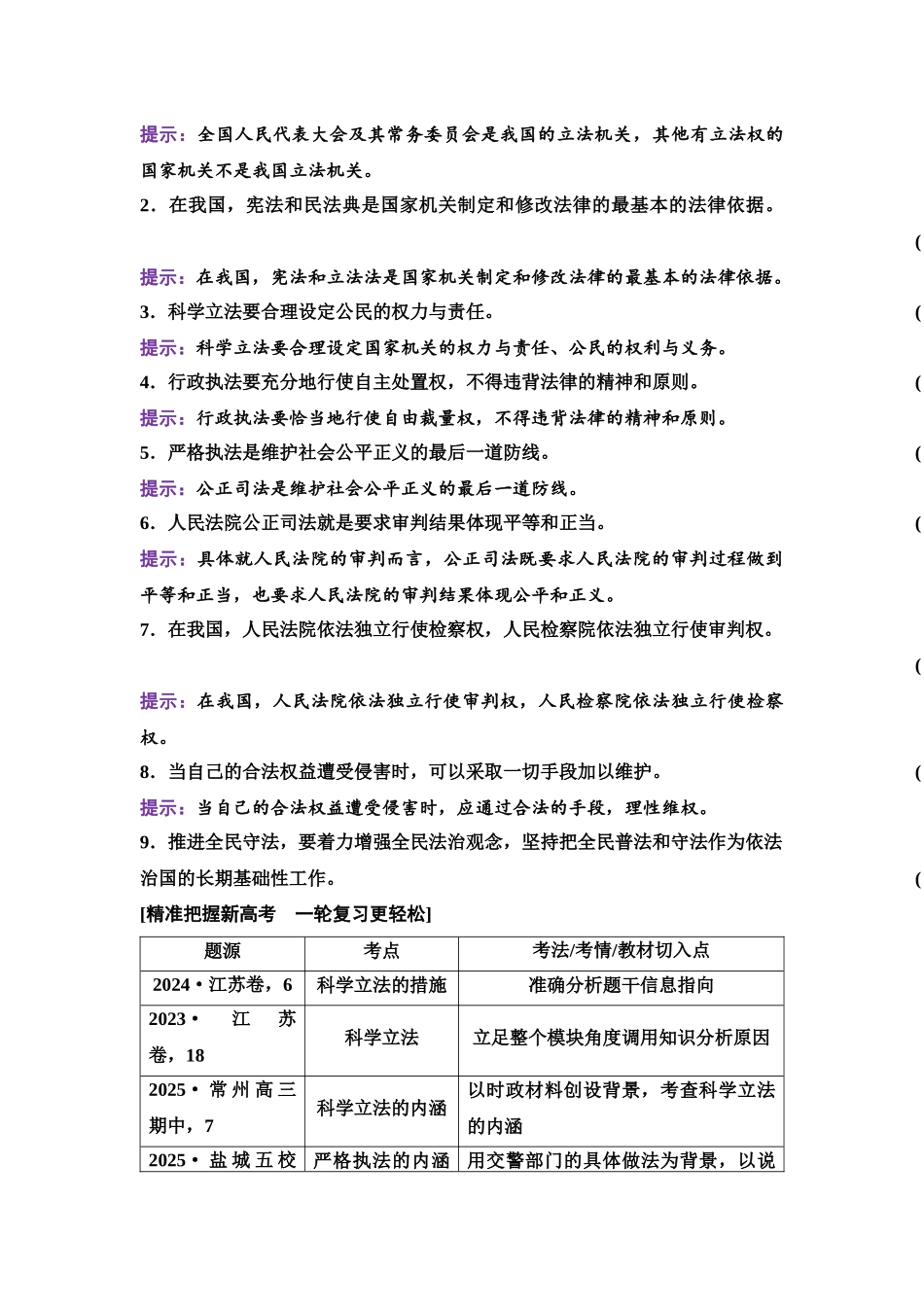 2026版《课堂新坐标》高三政治一轮复习江苏专版21必修3第三单元第十六课全面推进依法治国的基本要求.docx_第2页