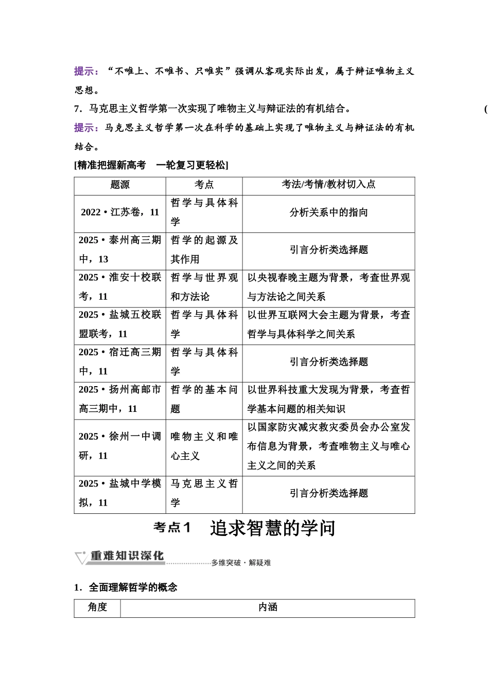 2026版《课堂新坐标》高三政治一轮复习江苏专版23必修4第一单元第十七课时代精神的精华.docx_第3页