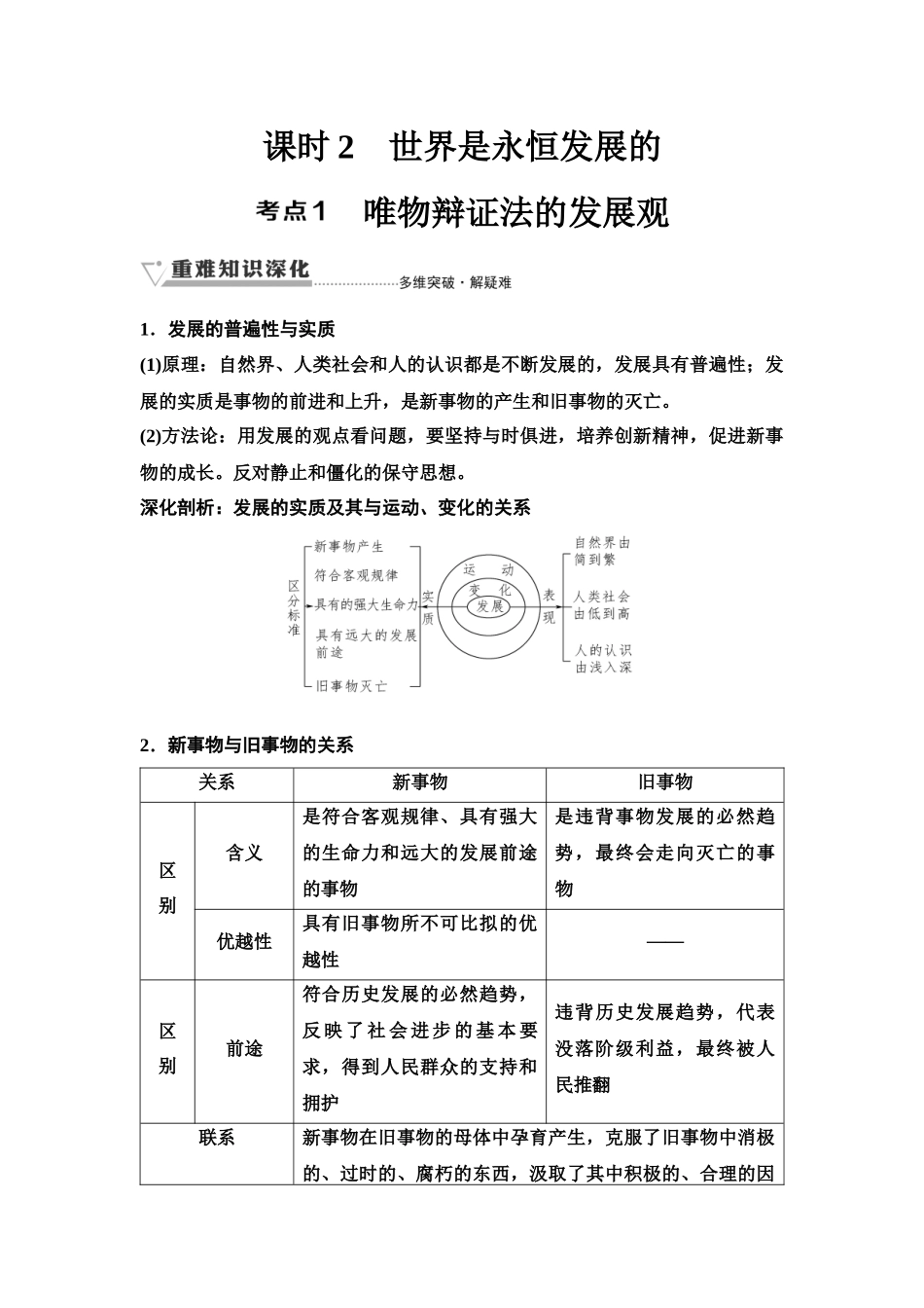 2026版《课堂新坐标》高三政治一轮复习江苏专版26必修4第一单元第十九课课时2世界是永恒发展的.docx_第1页