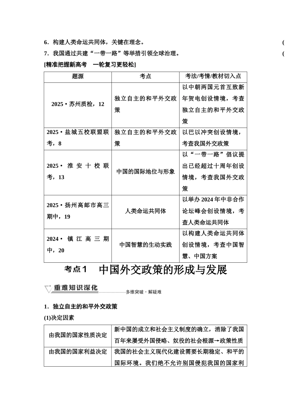 2026版《课堂新坐标》高三政治一轮复习江苏专版38选择性必修1第二单元第二十九课中国的外交(1).docx_第2页