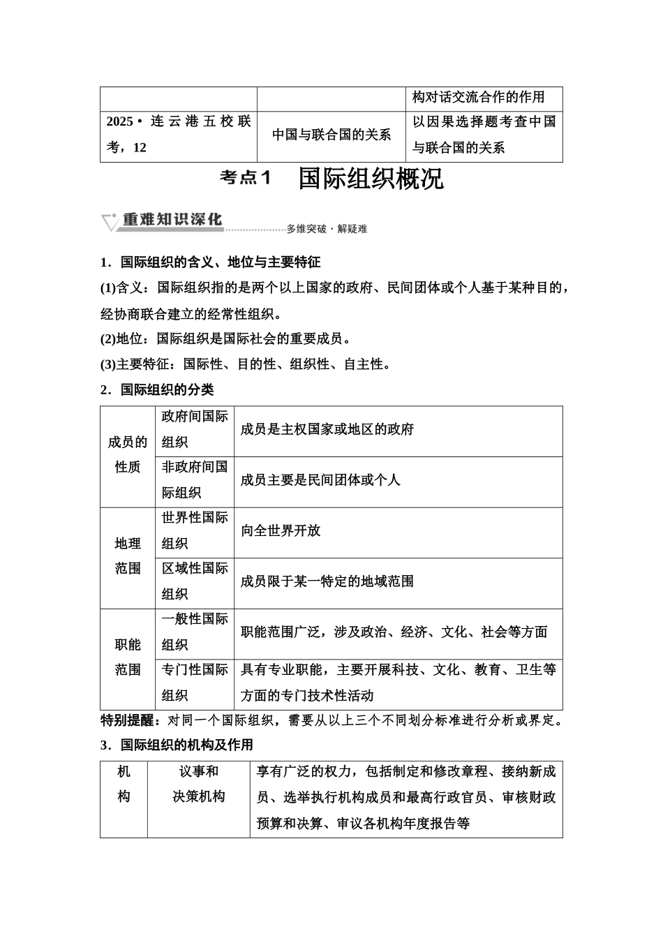 2026版《课堂新坐标》高三政治一轮复习江苏专版41选择性必修1第四单元第三十二课国际组织与联合国.docx_第3页