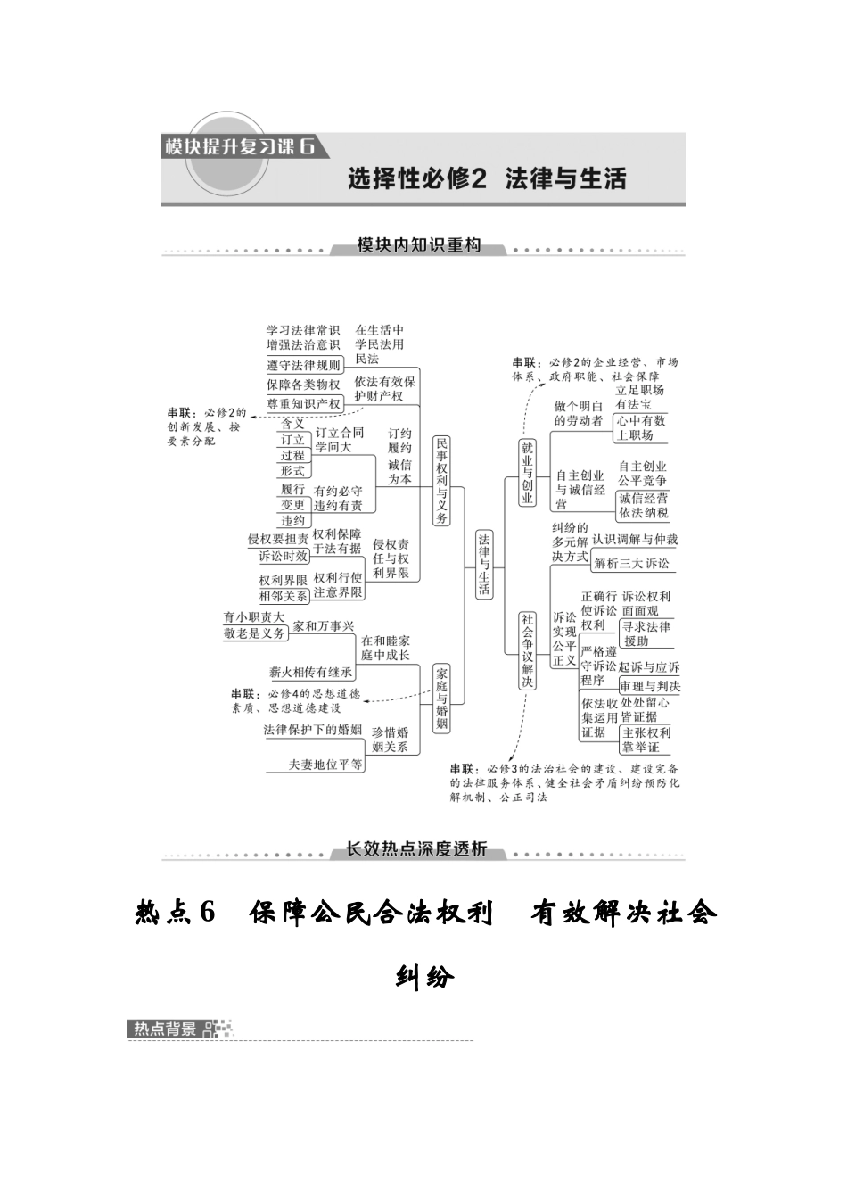 2026版《课堂新坐标》高三政治一轮复习江苏专版54模块提升复习课6选择性必修2法律与生活(1).docx_第1页