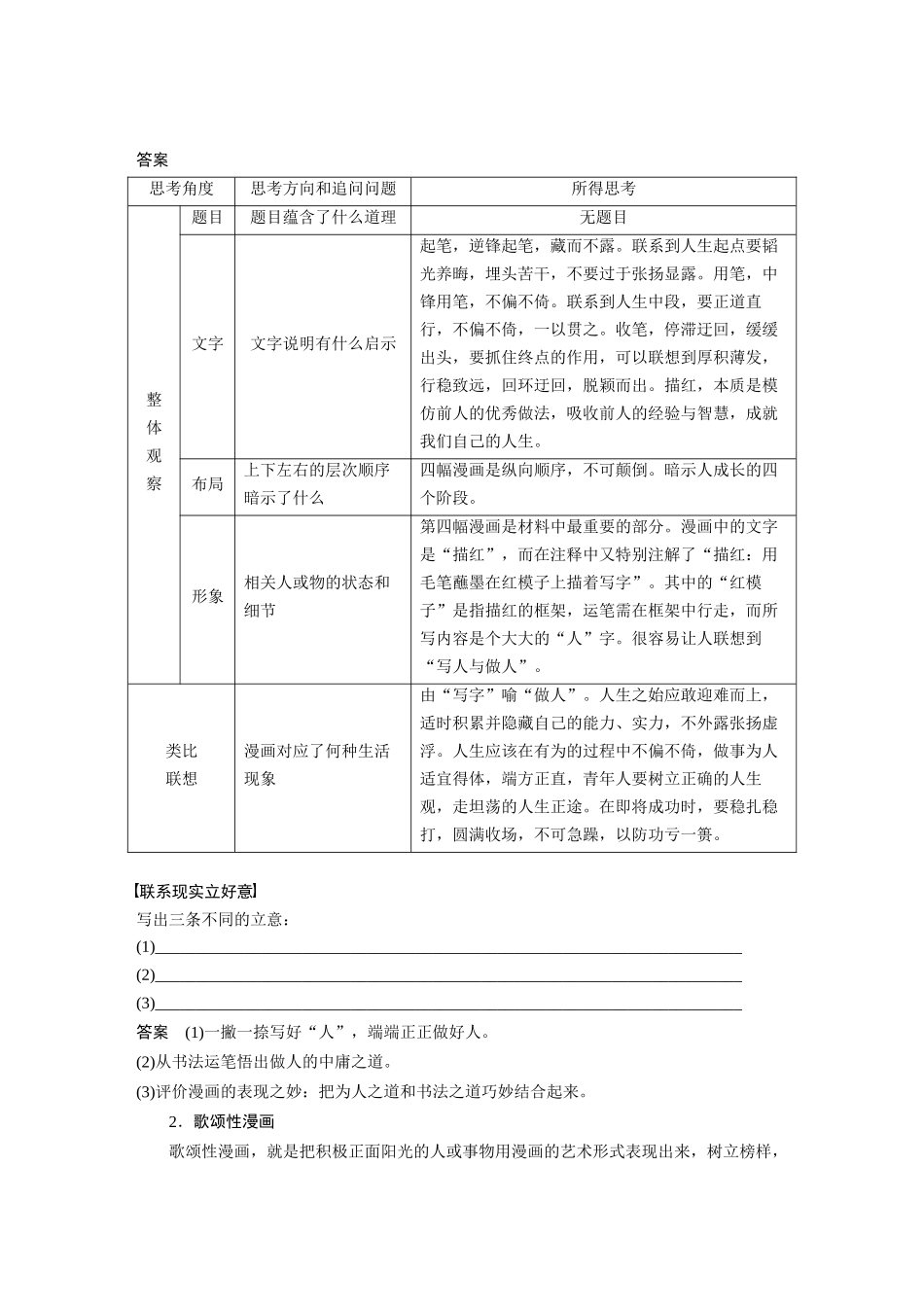 第10部分写作突破审题立意训练3漫画作文——读懂漫画，联系现实.docx_第3页