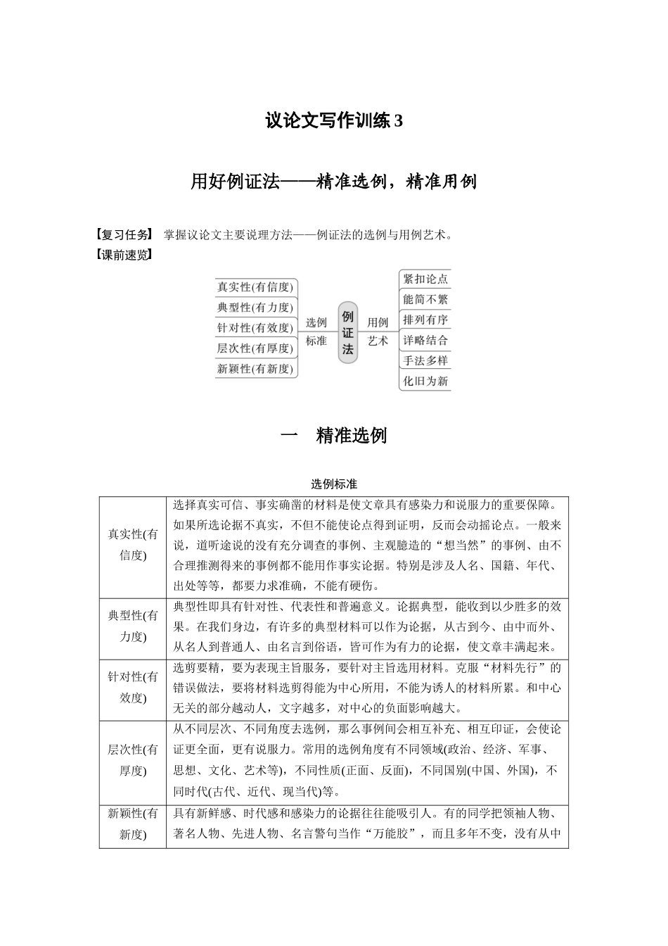 第10部分写作突破议论文写作训练3用好例证法——精准选例，精准用例.docx_第1页