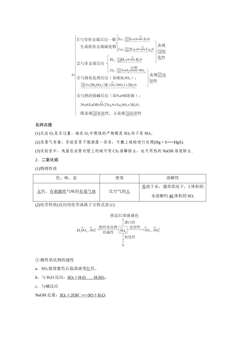 2026《金版教程》高考复习方案化学创新版-第2讲  硫及其化合物.docx_第2页