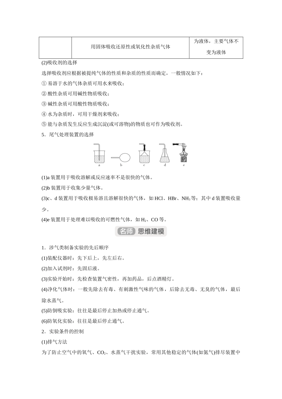 2026《金版教程》高考复习方案化学经典版-第1讲  物质的制备实验.docx_第3页