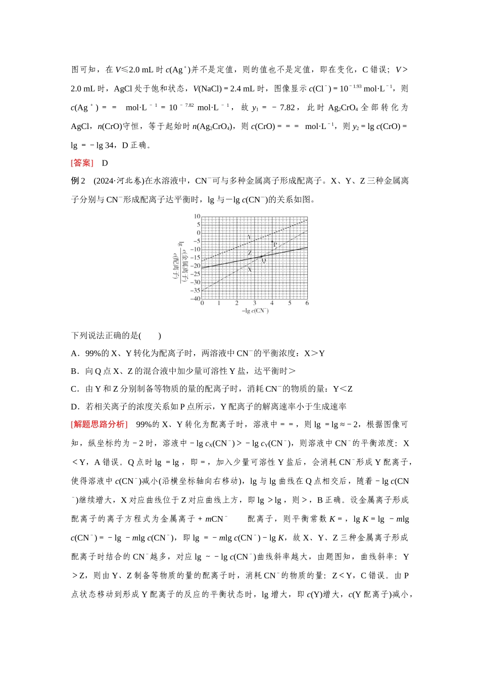 2026《金版教程》高考复习方案化学经典版-高考题型专项突破  水溶液中图像与平衡常数的综合考查.docx_第2页